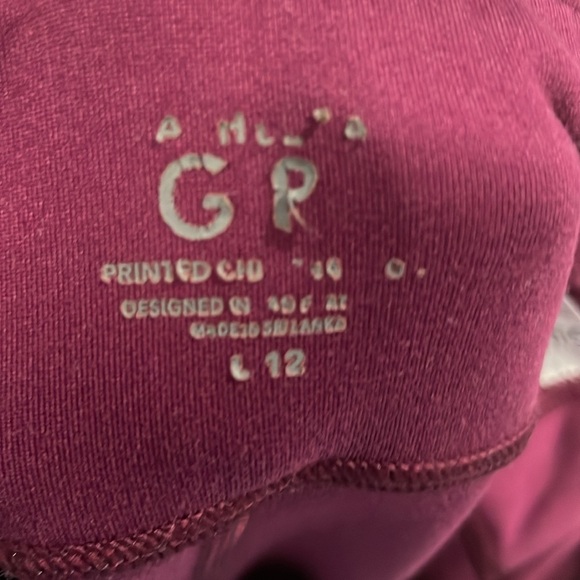 Athleta Girl Printed Chit Chat Tight size 12 - Picture 8 of 9